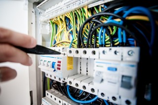 electrician wiring control panel